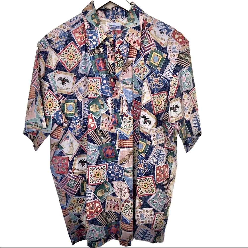 Vintage 1990’s Reyn Spooner 4th of July Hawaiian Shirt